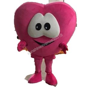 Mariage Pink Heart Mascot Costume Top Cartoon Anime THEME CARNIVAL UNISEX ADULTES SIME POURRIE ANNIVERSAIRE DE NOIND