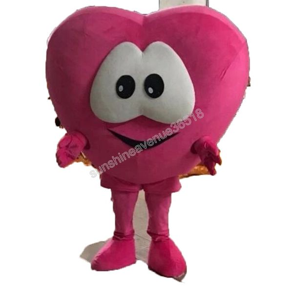 Costume de mascotte de coeur rose de mariage Top personnage de thème d'anime de dessin animé Carnaval unisexe adultes taille fête d'anniversaire de Noël costume de tenue en plein air