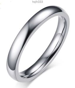 Bague de mariage en acier inoxydable 316l poli uni de 3 mm pour femme Taille 6-12 Vente chaude ! Promesse de fiançailles de mariage Bandfae7