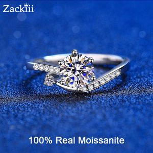 Trouwringen 0 5 1 2 Ct D Kleur 100 S925 Sterling Zilver Real Ring Bands Voor Vrouwen Vriendin gift Sieraden 230729