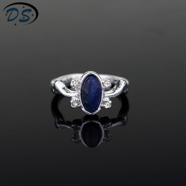 Anillos de boda 1 pieza The Diaries Elena Gilbert Daylight anillo de cristal Vintage con lapislázuli azul películas de moda joyería Cosplay 230710