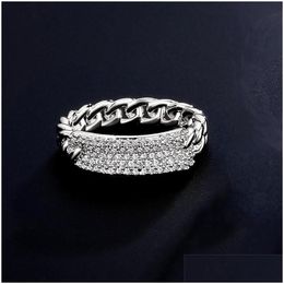 Anneaux de mariage 2021 de haute qualité Unique Cuban Cubic Zirconia pour femmes bijoux Party Gift7143337 Drop Delivery Ring DQR OTQZJ