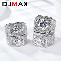 Anneaux de mariage 2023 DJMAX 1 5CT Diamant pour hommes Original 925 Sterling Argent Généreux Hommes Luxueux 230921