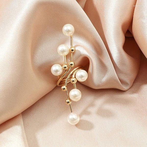Anneaux de mariage 2023 élégant anneau de doigt exagération Double couche grande perle pour les femmes accessoires de mode fête bijoux cadeau
