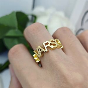 Anneaux de mariage 2023 personnalisé en acier inoxydable Verce Designer bague personnalisée plaqué or Hallow nom boucle d'oreille pour les femmes fête bijoux cadeaux 231030