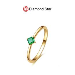 Anneaux de mariage 2024 Bague de cocktail de conception simple 925 Argent 9K Gold Lab Grown Emerald pour les femmes avec certificat AGL Gemstone Ring 231212