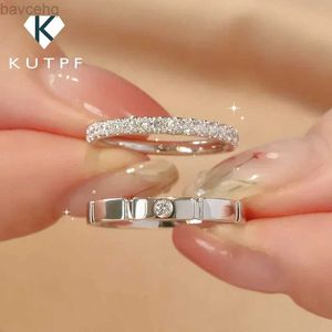 Trouwringen 3 mm / 1,5 mm volledige Moissanite diamanten paar ringen set 925 sterling zilver belofte voorstellen ring bruiloft eeuwigheid band voor vrouwen mannen 24329