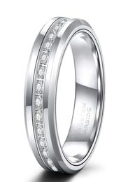 Обручальные кольца 8 мм мужские вольфрамовые кольца с цирконием модное кольцо вечности унисекс с инкрустацией полированный размер 7137623770