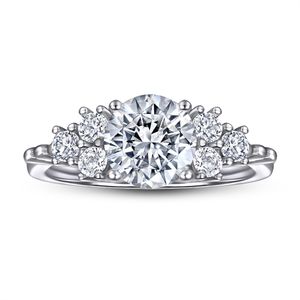 Bijoux de créateur de luxe Anchages de mariage 925 Anneau zircon argent pur