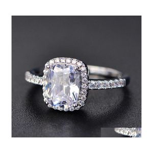 Wedding Rings 925 Sterling Sier Moissanite gecertificeerde diamanten ring voor vrouwen