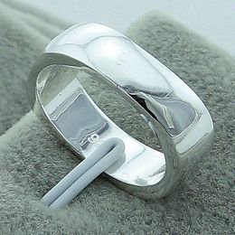 Wedding Rings 925 Sterling Silver Smooth Ring For Women Man Brand Fashion Simple Engagement Party Sieraden