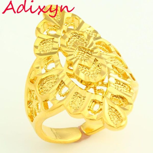 Anillos de boda Adixyn Color oro redimensionable joyería de mujer tamaño ajustable anillo de dedo India/etíope/africano/nigeriano/Kenia artículos