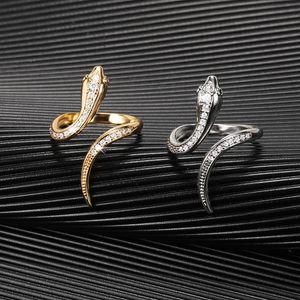 Anneaux de mariage Anneaux de serpent réglables pour femmes Bijoux en cristal animal Bague d'articulation Maman Soeur Cadeaux Anillos Mujer 230925