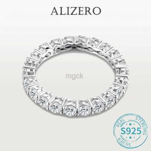 Anillos de boda Alizero 2.2ct D Color Anillo de moissanite con GRA 925 Sterling Sliver Colado de oro blanco de 18 quilates Anillos de diamantes para mujer Joyería Fina 240419