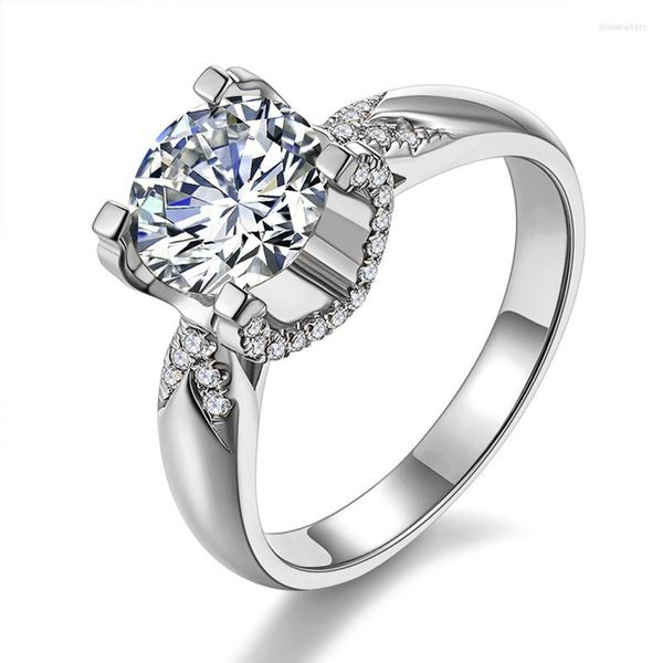 Bagues de mariage et bijoux pour femmes, Design classique, bande Solitaire de luxe, bague de fiançailles, zircone cubique, nouveauté de fête