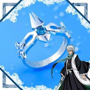 Anneaux de mariage Anime Mort Bleach Hitsugaya Toushirou Daiguren Hyourinmaru Cosplay Anneau Unisexe Réglable Bijoux Accessoires Cadeau