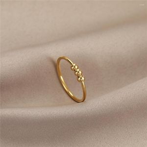 Anillos de boda Anslow, joyería de moda de alta calidad, romántico, fino, para niñas, adolescentes, cuentas giratorias en espiral, bisutería, accesorios, regalo para novia