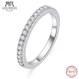 Anneaux de mariage AnuJewel 1.5mm D couleur demi-bague en argent Sterling 925 bagues pour femme 231118