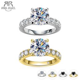 Anillos de boda AnuJewel 4 3cttw D Color Compromiso 925 Plata de ley 18k Chapado en oro Banda de diamantes creada en laboratorio 230921
