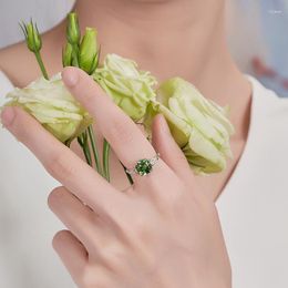 Anneaux de mariage Astuyo souhait mode femmes bague vert Tourmaline couleur cristal proposition de fiançailles pour cadeau féminin