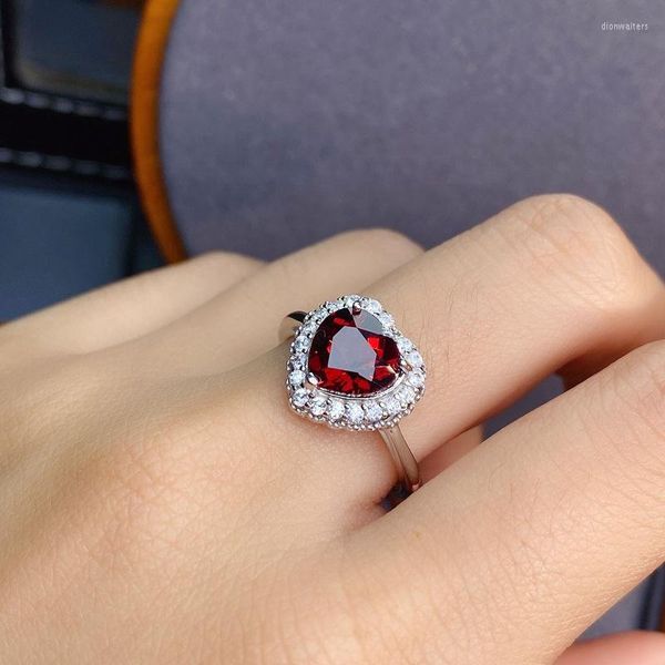 Anneaux De Mariage Astuyo Wish Mode Femmes Bague Rubis Couleur Cristal Proposition De Fiançailles Coeur Pour Femme Cadeau