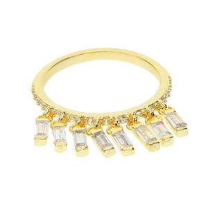 Trouwringen Baguette Zirkonia Bedel Goud Filleld Mode-sieraden Elegante Cz Eternity Band Minimale Vingerring8608863