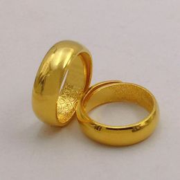 Trouwringen Baifu s Pure Copy Real 18k Yellow Gold 999 24k En Faced Bruidsparen voor mannen en vrouwen; Ring voor een lange tijd vervaagt nooit Sieraden 230725