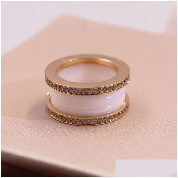 Bague de mariage luxe S925 Sier Diamond Ring For Women Designer Gift Engagement Inrassa Aaa Zircon Placing 18K Rose Gold Mens Part OTKW0