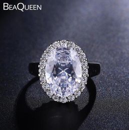 Trouwringen BeaQueen Verbluffend Grote Ovale Zirkonia Stenen Pave Ronde Kristallen Verlovingsverklaring Sieraden Voor Vrouwen R0058464832