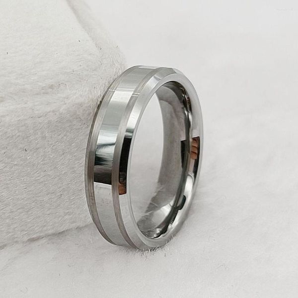 Anneaux de mariage biseautés hommes tungstène anneau couleur haute qualité personnalisé Western mode bijoux Couples pour femmes filles