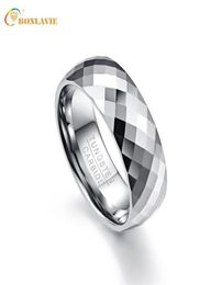 Allocations de mariage Bonlavie High Polissing Men Ring Tungsten Carbide Multifaceted Men039s Jewelry Promise Band Anillos para Hombres9864270