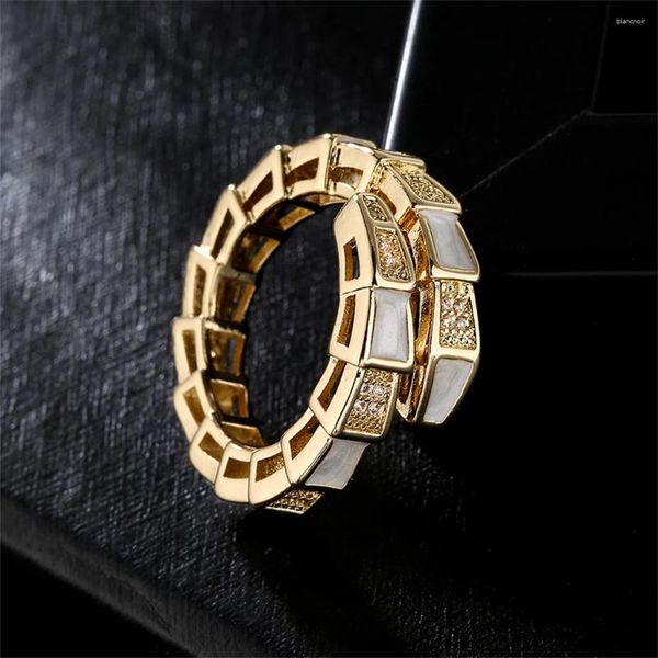 Allocations de mariage Acheter 2024 4 couleurs Huile dégoulinant Snake vintage pour femmes Luxury CZ Gold Color Copper Bijoux