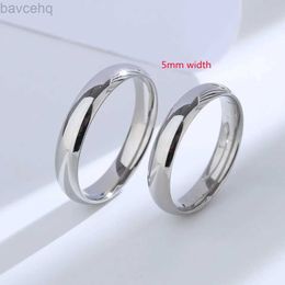 Trouwringen Buyee 925 Sterling Zilver Paren Ring Sets Licht Polijsten Eenvoudige Ring voor Vrouw Man Klassieke Bruiloft Fijne Sieraden Cirkel 24329