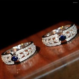 Trouwringen Caoshi Stijlvolle dame -verlovingsring met oogverblindende zirconia unieke bands prachtige vrouwelijke voorstel accessoires sieraden