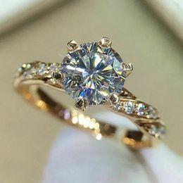 Wedding Rings Caoshi Trendy Women Ring Accessories Lady Aesthetic Shinning Luxe voorstel vinger sieraden Elegant verlovingsgeschenk