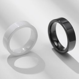 Wedding Rings keramische heren mode minimalistische persoonlijkheid zwart witte glanzende eerste sieraden hiphop hoogwaardige accessoires geschenken