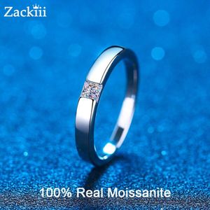 Bagues de mariage certifiées 03ct princesse cut fiançailles bague laboratoire diamant bandes unisexes unisex ensembles 2303031965