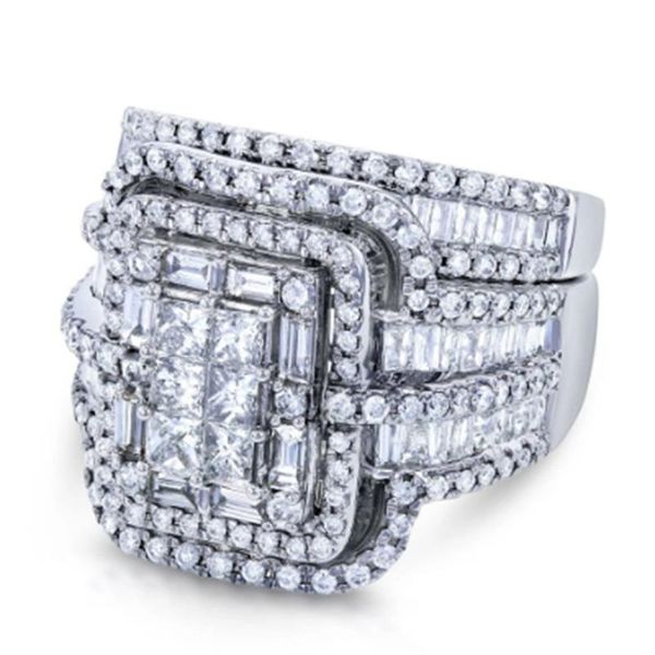 ANILLOS DE BODA ALTA FEMENTA FEMENTA CONDICIÓN DE PIEDRA CRISTAL WHITE LUXURO PARA MUJERES VINTAGE PLAZA DE NADULA COMISIÓN MAYORES REGALOS YY