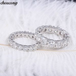 Wedding Rings Choucong Promise Ring 6mm4mm Aaaaa Zirkon Sona CZ 925 Sterling Silver Engagement Band voor Women Bridal 230303