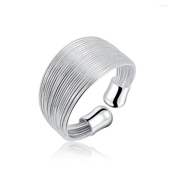 Anillos de boda, anillo de plata de Color, cadena bonita de alta calidad, regalos de Festival de estilo de señora para mujer, joyería de moda hermosa