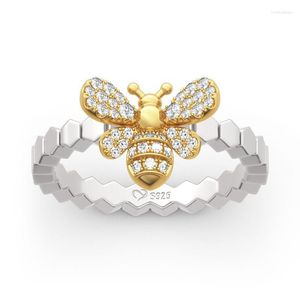 Anneaux De Mariage Mignon Petit Or Couleur Abeille Mince Anneau Pour Femme Simple Charme Partie Doigt Femelle Chic Dainty Insecte Délicat Bijoux