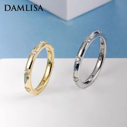 Обручальные кольца DAMLISA Круглый 1 8 мм D Цвет VVS1 Группа для женщин Обручальное кольцо из стерлингового серебра 925 пробы Оптовая продажа 231208