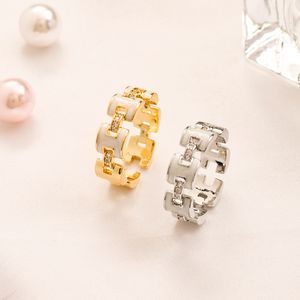 Trouwringen Designer Ring Klassiek Hoog Sieraden Mannen en Vrouwen Mode Feest Bruiloft Luxe Koppels Diamant Hoge kwaliteit Luxe