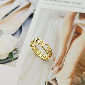 Anneaux de mariage DODOAI personnalisé bague cubaine avec nom nom personnalisé anneau nez de porc anneaux en acier inoxydable pour les femmes 231114