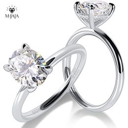 Bagues de mariage fiançailles pour femmes bague solitaire en argent sterling 925 13ct coupe ovale D couleur VVSI Lab diamant bandes bijoux 230801