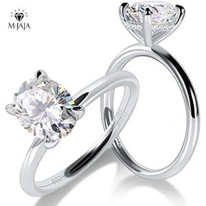 Bagues de mariage Bagues de fiançailles pour femmes Bague solitaire en argent sterling 925 1-3ct Coupe ovale D Couleur VVSI Lab Diamond Bands Bijoux 231121