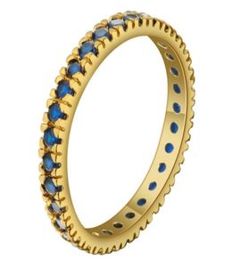 Anillos de boda EST joyería color oro encanto azul circonio cúbico y compromiso para mujeres hombres único suyo su promesa5412975