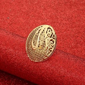 Anneaux de mariage éthiopiens grande couleur or femmes à la mode africaine arabe bague moyen-orient bijoux charme cadeau de fête