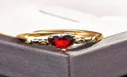 Bagues de mariage exquises rouges cohape cristal zircon ring pour femmes charmes anniversaire bijoux élégant pour dames accessoires 6729391