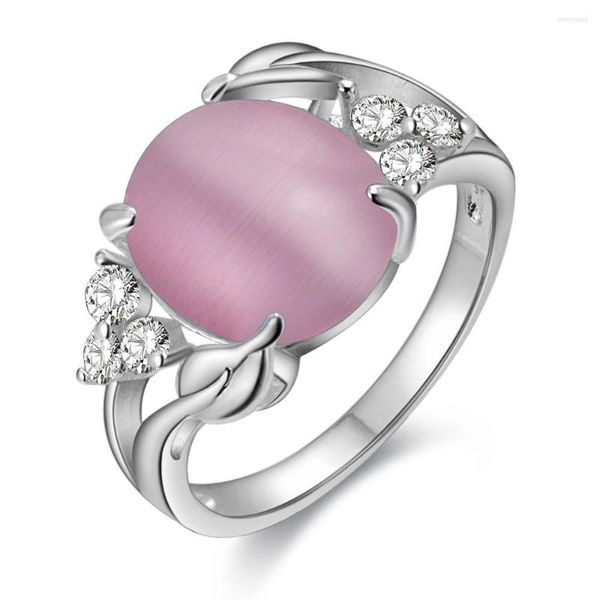 Fábrica de anillos de boda Opal Stock grande 1pc Drop Proveedor de joyería vintage Venta al por mayor Oval Pink Blue Green